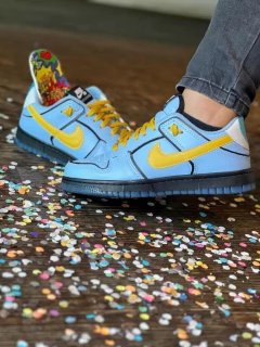 Tênis Dunk Low Moda Meninas Poderosas 34 AO 39 Metalizado Azul