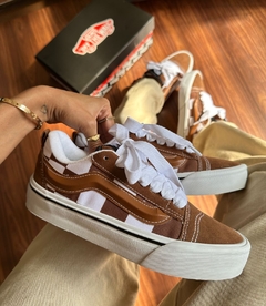 Tênis Moda Vans Old Skool Xadrez Caramelo 34 a 39 na internet