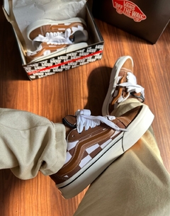 Tênis Moda Vans Old Skool Xadrez Caramelo 34 a 39 - comprar online