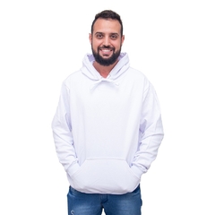 Imagem do Casaco Moletom Canguru Flanelado Branco Unissex