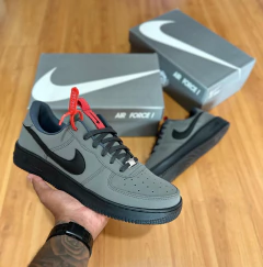 Tênis Masculino Moda Air Force 1 Linha Premium Grafite Numeração Especial 44 ao 45