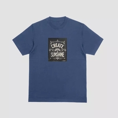 Camisa Masculina Gola Redonda Sunshine Polo Blu em Algodão