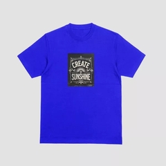 Camisa Masculina Gola Redonda Sunshine Polo Blu em Algodão - loja online