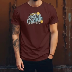Imagem do Camiseta Masculina Polo Blu Casual Gola Redonda em Algodão Leve