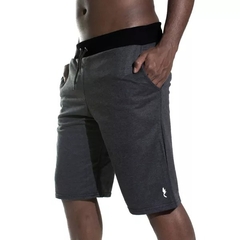 Bermuda Moletom Masculino Polo Blu Short Básica Com Ajuste Cordão - netpizante