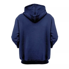 Casaco Moletom Canguru Polo Blu Com Capuz - Azul Escuro na internet