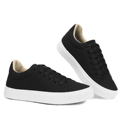Tênis Feminino Via Lafaire Lona Dublada Preto 33 ao 40