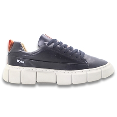 Tênis Masculino Grife Boss Sola Alta Casual Costurada-Frete Grátis - netpizante