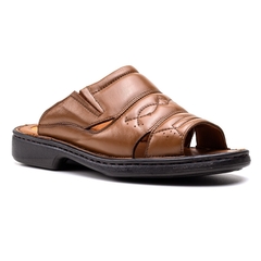 Chinelo Masculino Palmilha Massageadora Couro Legitimo 37 ao 44 - comprar online
