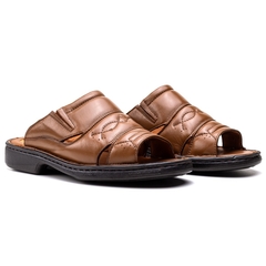 Imagem do Chinelo Masculino Palmilha Massageadora Couro Legitimo 37 ao 44