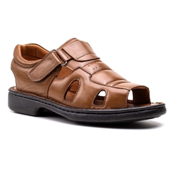 Sandália Masculina Confort Palmilha Massageadora 36 ao 47 Couro Pelica - comprar online