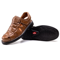 Imagem do Sandália Masculina Comfort Massageadora em Couro Pelica de Carneiro 36 ao 47