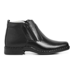 Botina Masculina Ed Shoes Couro Látego Preto Solado Costurado a Mão - comprar online