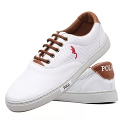 Sapatênis Modelo Polo Masculino 37 ao 44 -Branco - comprar online