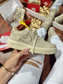 Tênis Feminino Air force Star Bege/Ouro 34 ao 39