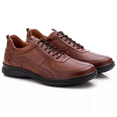 Sapato Social Comfort Masculino Em Couro Solado Casual