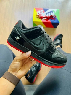 Tênis Dunk Low Pro Unissex 34 ao 43 Preto/Vermelho