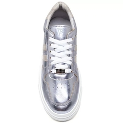 Tênis Feminino Poloblu Plataforma 34 ao 40 Metalizado Prata