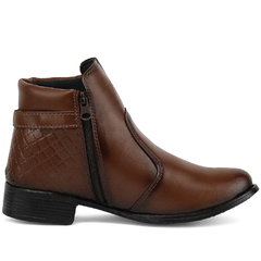 Bota Feminina Salto Baixo e Cano Curto Com Zíper 33 ao 39 - comprar online