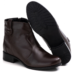 Bota Feminina Moda Inverno Couro Moda Inverno