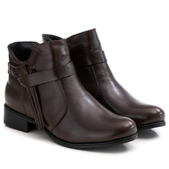 Bota Feminina Moda Inverno Cano Baixo Couro Legitimo Frete Grátis na internet