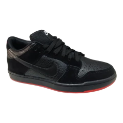 Tênis Couro Sb Dunk Low Preto Vermelho - loja online