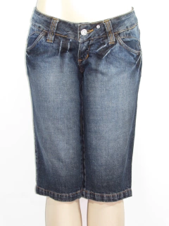 Bermuda Pedal Jeans Feminina Cós Baixo Com Bolso na internet