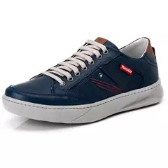 Sapatênis Masculino Couro Especial Solado Costurado - comprar online