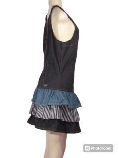 Vestido Illusyon Jeans De Alcinha e Babado - comprar online