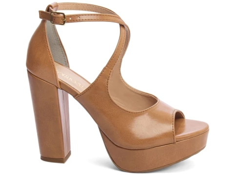 Sandália Meia Pata Feminina Salto Alto - Caramelo - comprar online