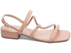 Sandália Feminina Salto Baixo Torricella Rose Strass - comprar online