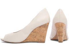 Sapato Feminino Anabela Plataforma Off White - comprar online