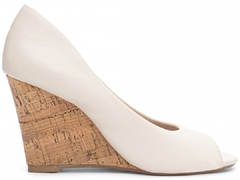 Sapato Feminino Anabela Plataforma Off White - loja online