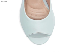 Sapato Anabela Feminino Plataforma Cortiça Azul Claro - loja online