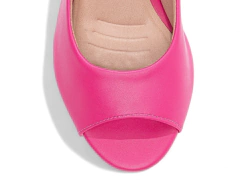 Sapato Anabela Feminino Plataforma Cortiça Pink -Frete Grátis Por Região - netpizante