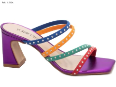 Sandália Feminina Torricella Salto Grosso Com Apliques Strass Lançamento - comprar online