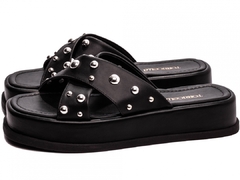 Sandália Plataforma Baixa Feminina Elegante Off White - loja online