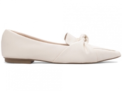 Sapatilha Mocassim Feminino Bico Fino Branco - loja online