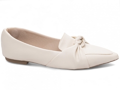 Sapatilha Mocassim Feminino Bico Fino Branco - netpizante