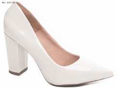 Sapato Scarpin 2025-00C Torricella Salto Grosso Verniz Branco