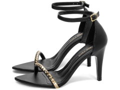 Imagem do Sandália Feminina Elegante Salto Fino 9 cm de Altura - Preto