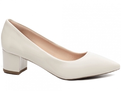 Sapato Scarpin Torricella Salto Grosso Branco