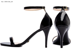 Sandália Feminina Social Arrasadora Salto Fino Verniz Preto 40 ao 44 - comprar online