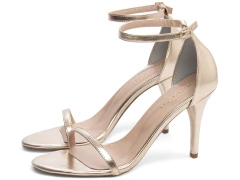 Sandália Salto Fino Alto Numeração Grande 40 ao 44 Ouro - netpizante