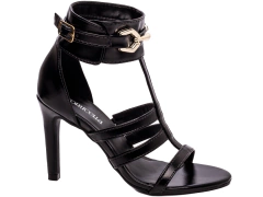 Sandália Torricella Elegante Salto Fino Preto Lançamento