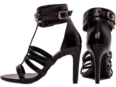 Sandália Torricella Elegante Salto Fino Preto Lançamento - comprar online