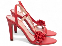 Sandália Feminina Salto Fino Festa Vermelho - netpizante