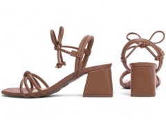 Sandália Feminina Salto Bloco Baixo Torricella Caramelo - comprar online