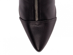 Bota Bico Fino Cano Médio Feminina Moda Inverno