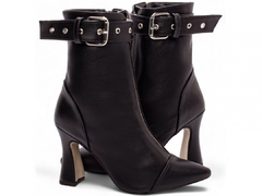 Bota Bico Fino Cano Médio Feminina Moda Inverno